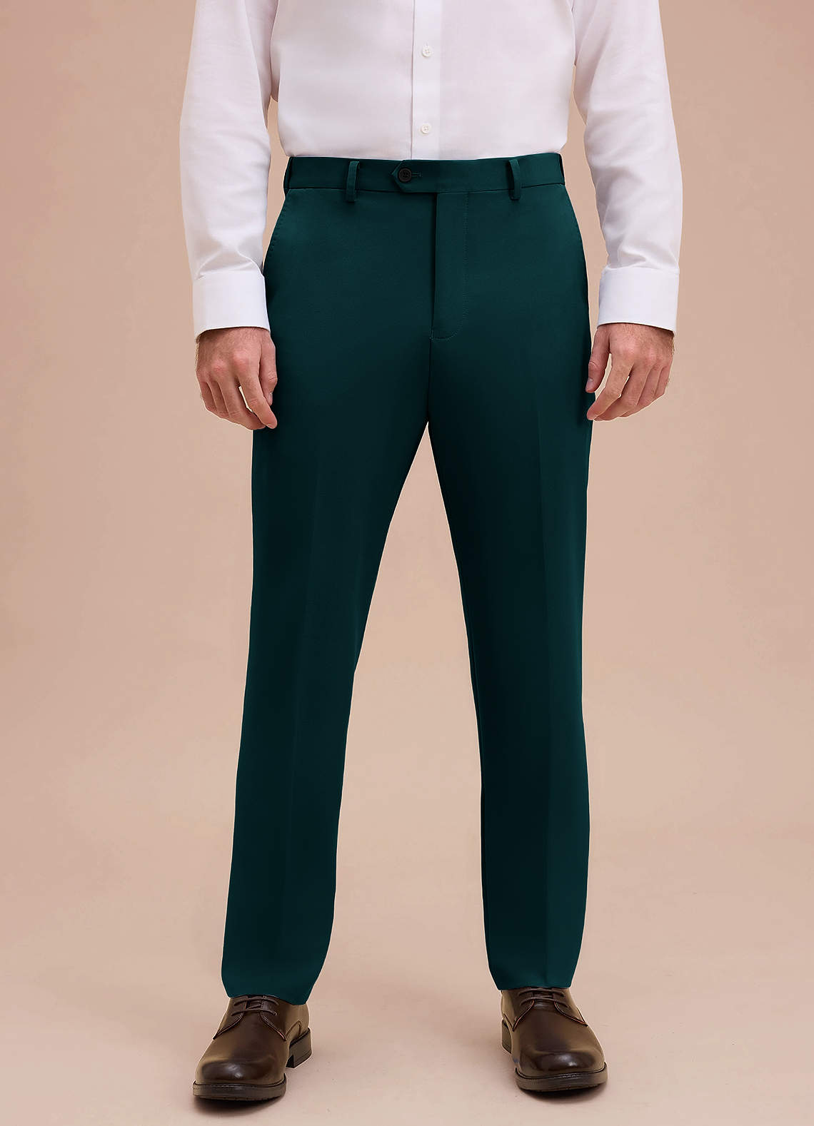 front Ethan Pine Refined Weave Dress Pants