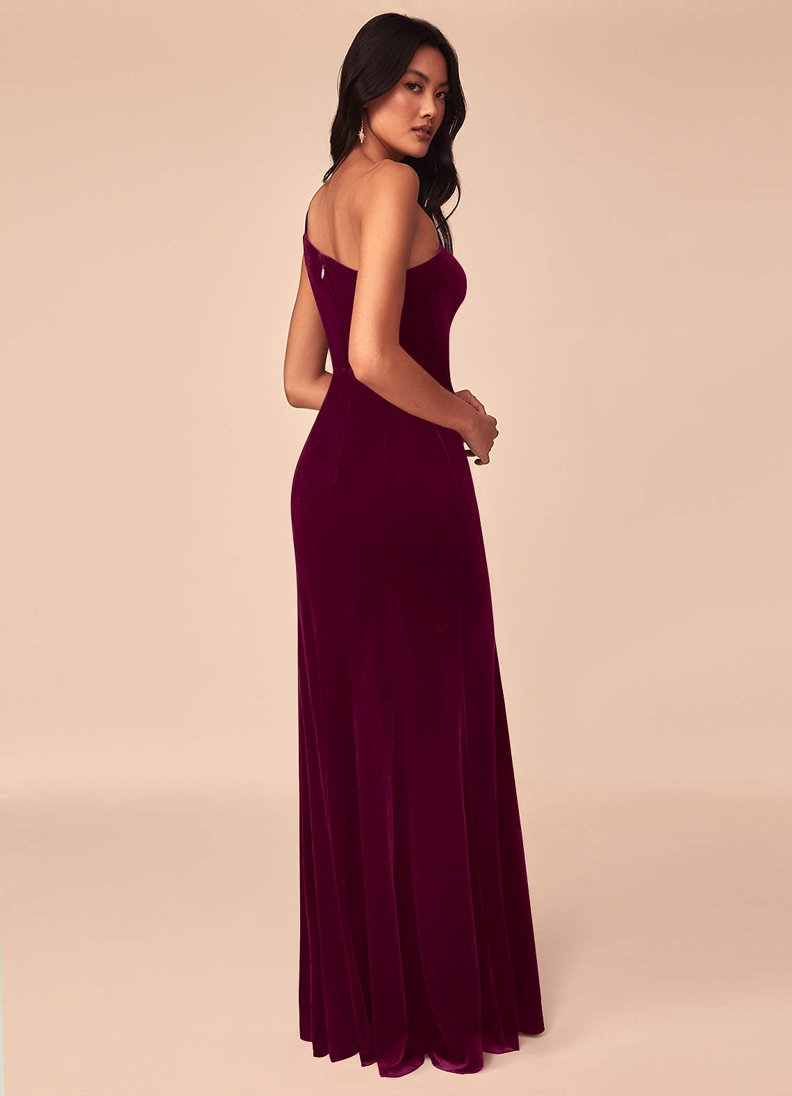 Azazie Kala Ready to Ship Cabernet Velvet Bridesmaid Dresses | Azazie