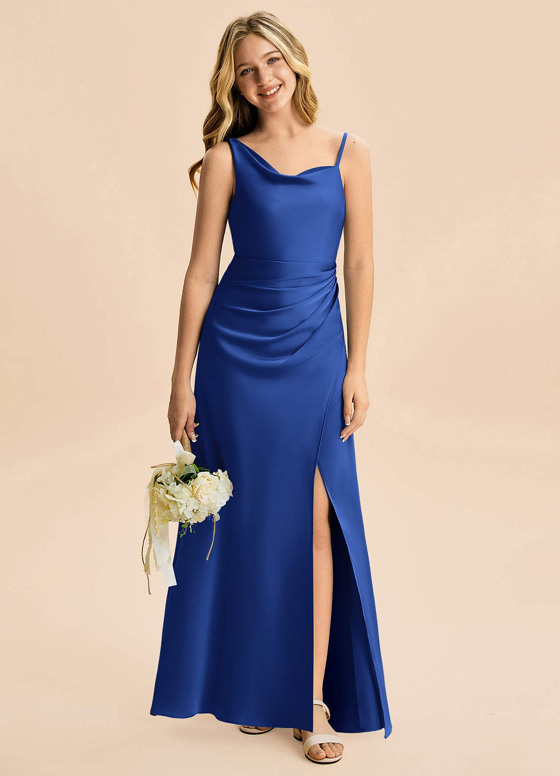 abby blue dress Azazie Abby Junior