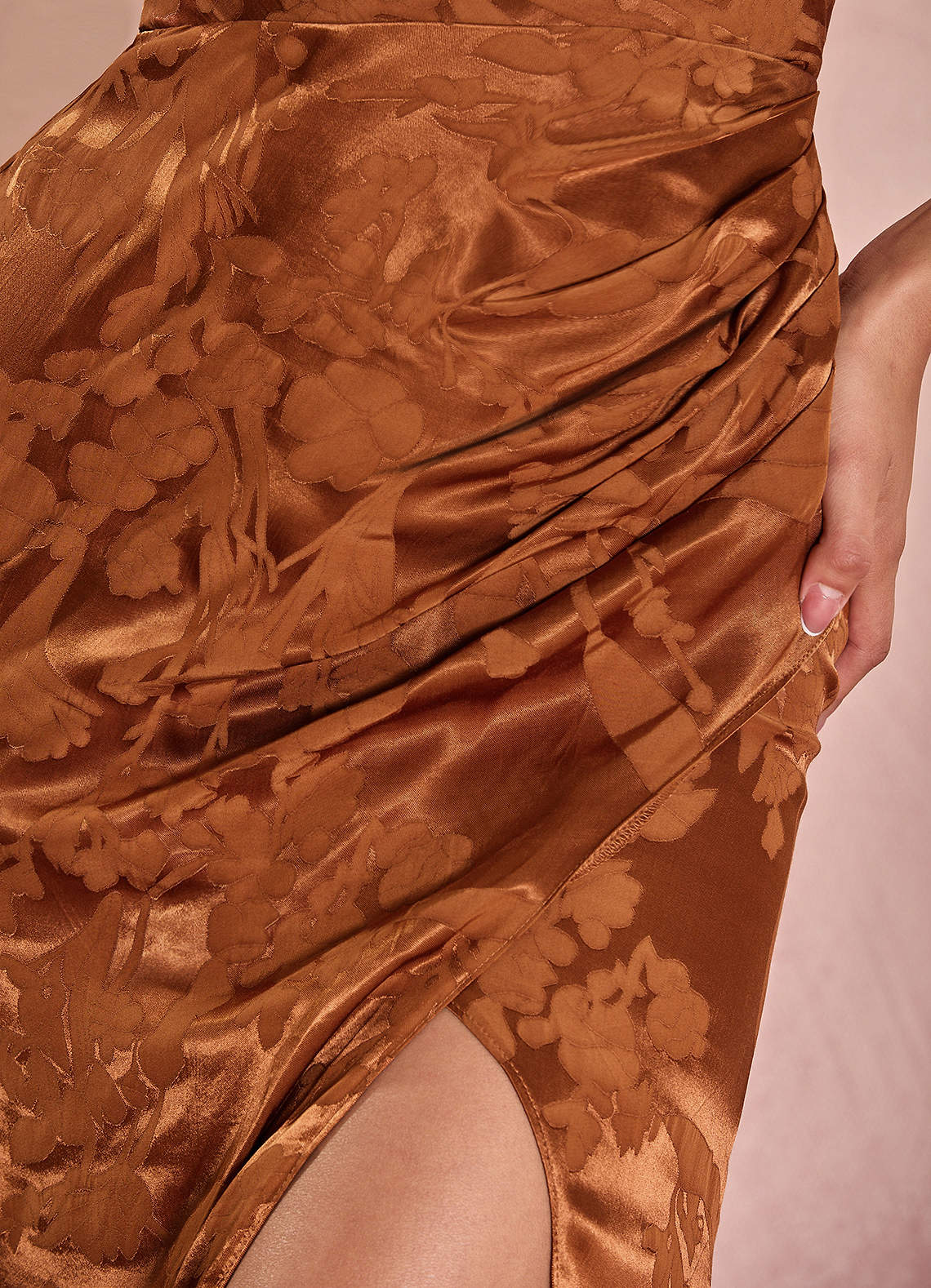 Eveline Caramel Maxi Dress Ready to Ship | Azazie