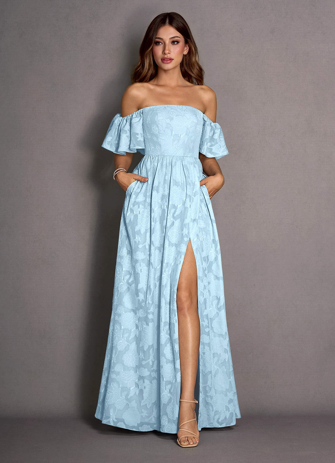 dark blue maxi dress Keena Scarf Maxi Dress