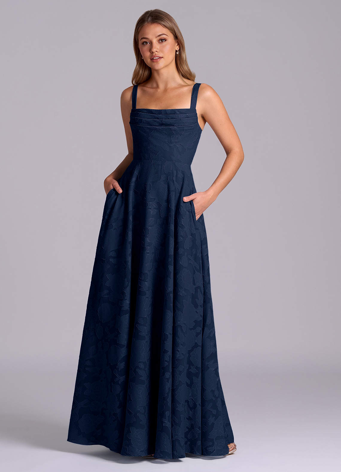 navy blue corset formal dress ZAPAKA Women Lilac Prom Dress with Corset Satin Spaghetti Straps Evening Party Dress with Slit, Navy / US24W