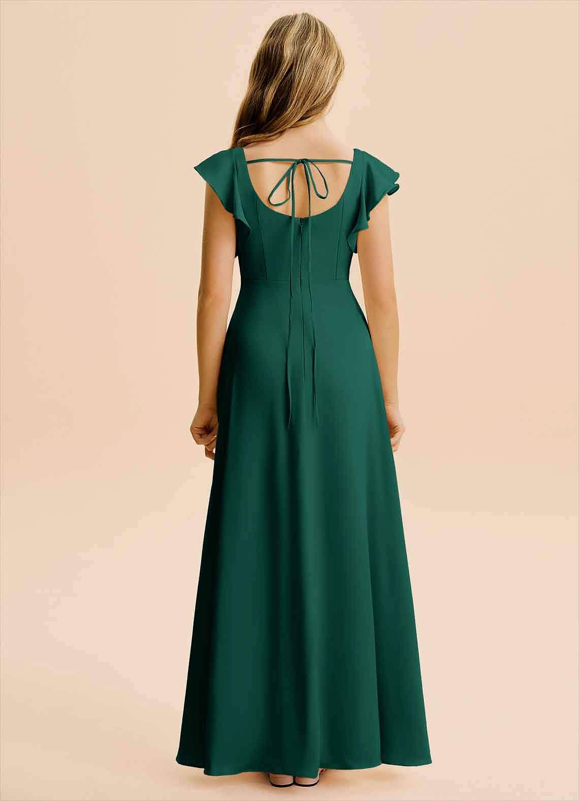 emerald junior bridesmaid dresses Emerald Bridesmaid Dress Chiffon Size XL