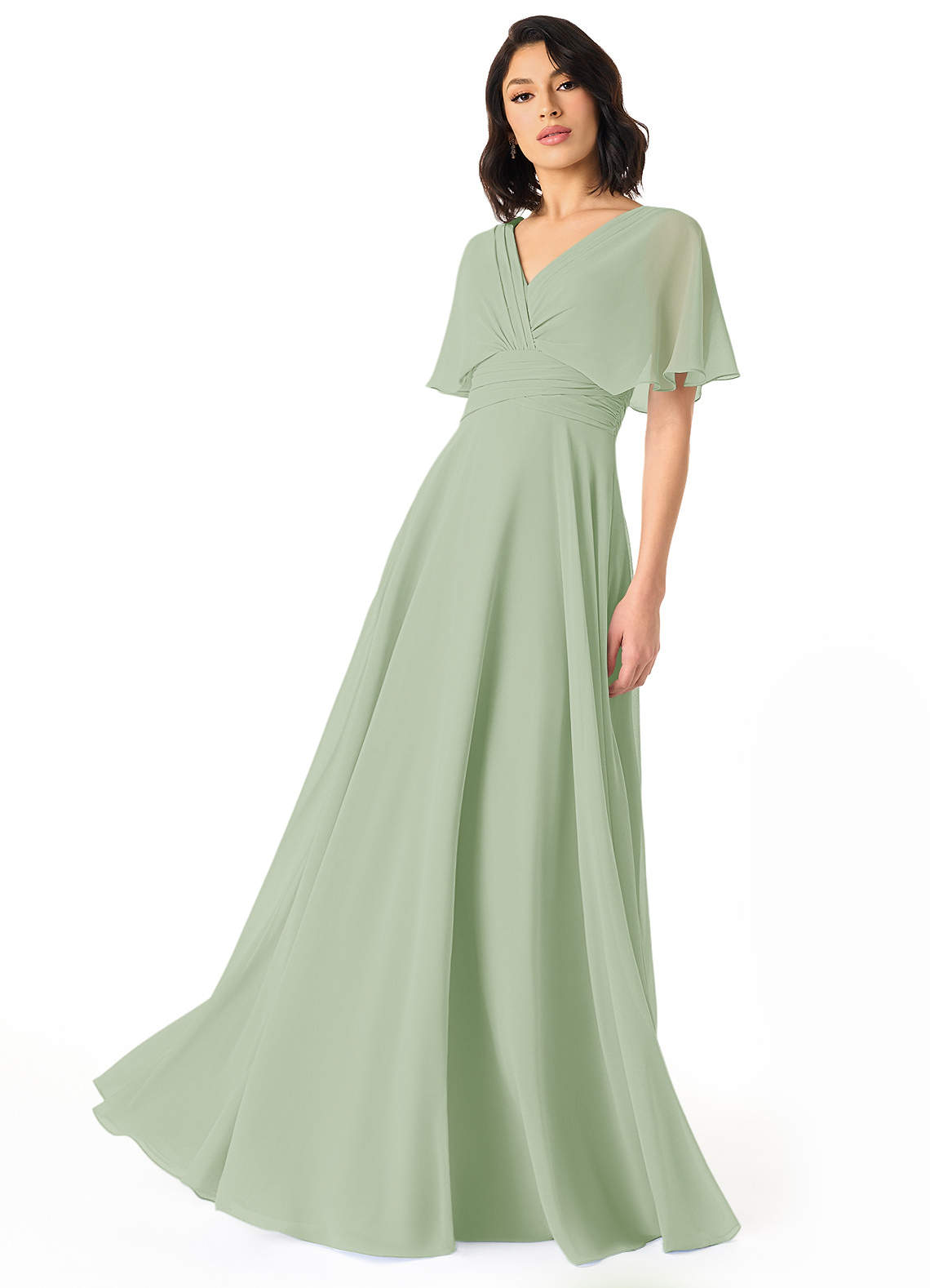 Azazie Pamela Dusty Sage Bridesmaid Dresses Azazie AU