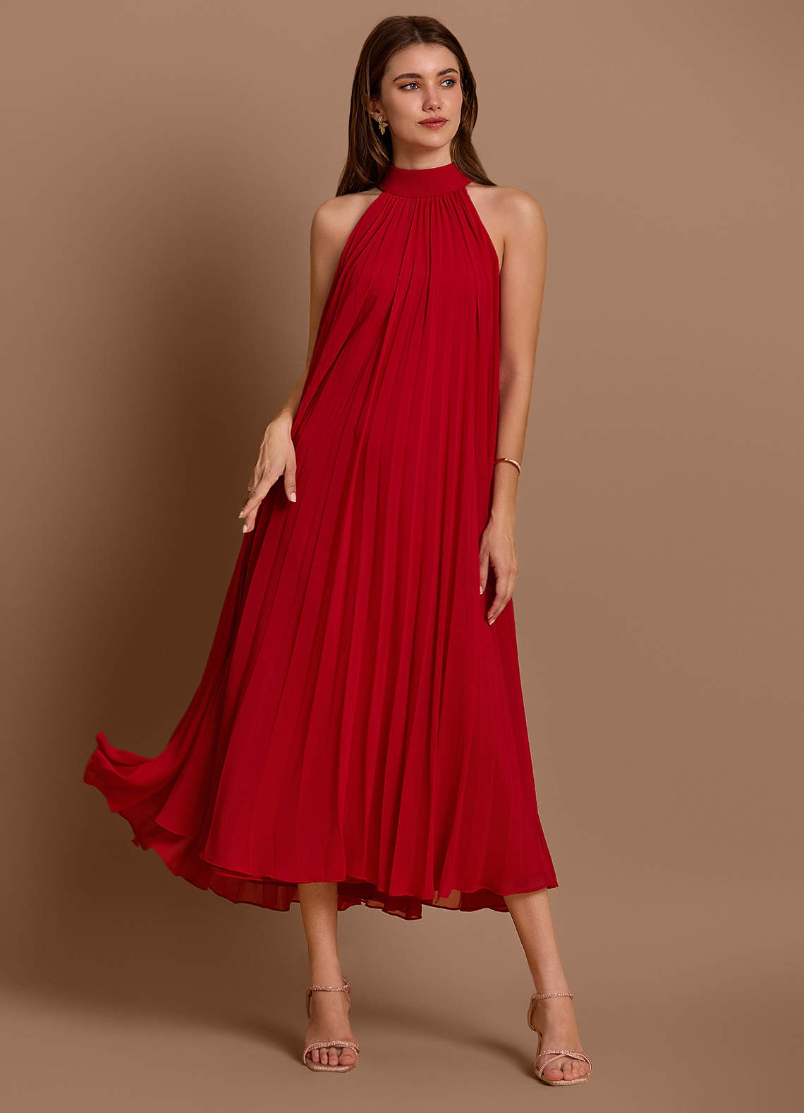 Bia Cherry Red Midi Dress image1