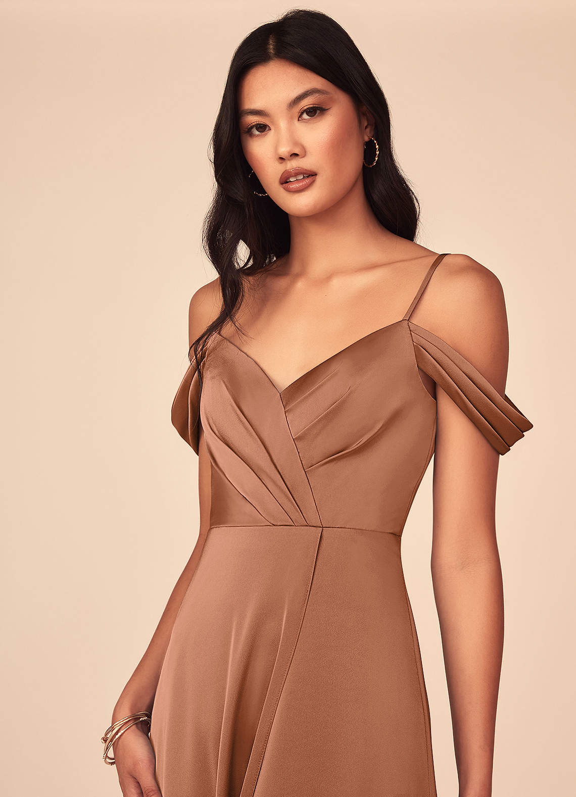 azazie ocean stretch satin dress Azazie Ocean
