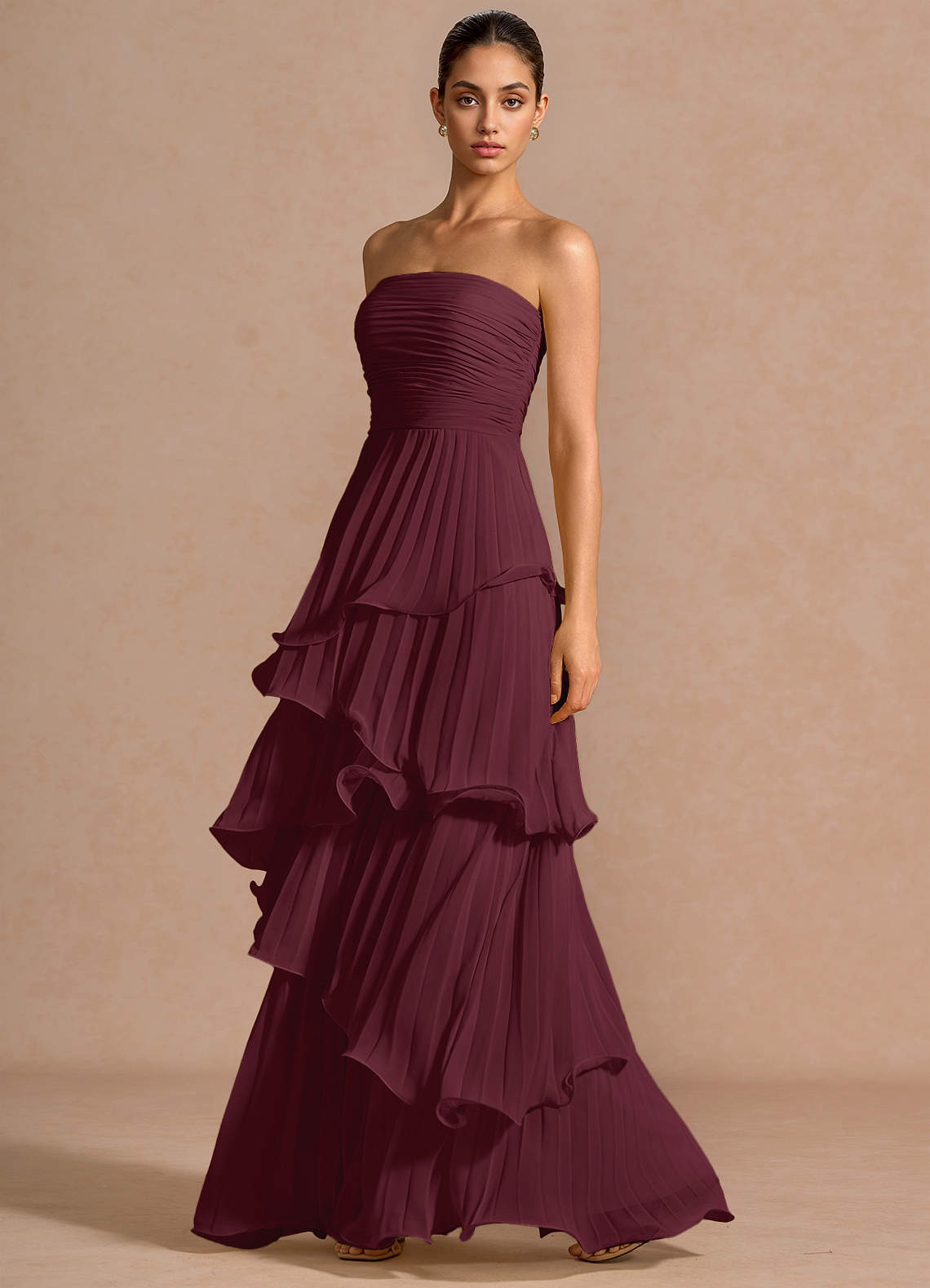 Hartley Wine Maxi Dress | Azazie