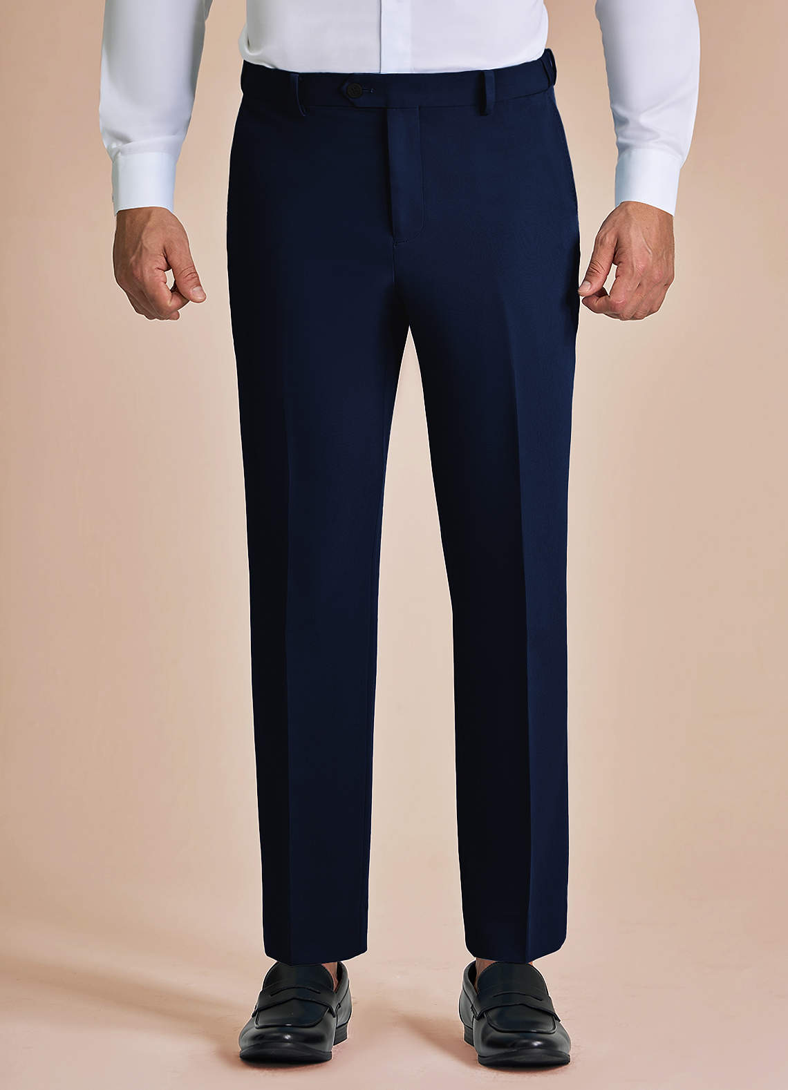 front James Azul Pantalones de vestir