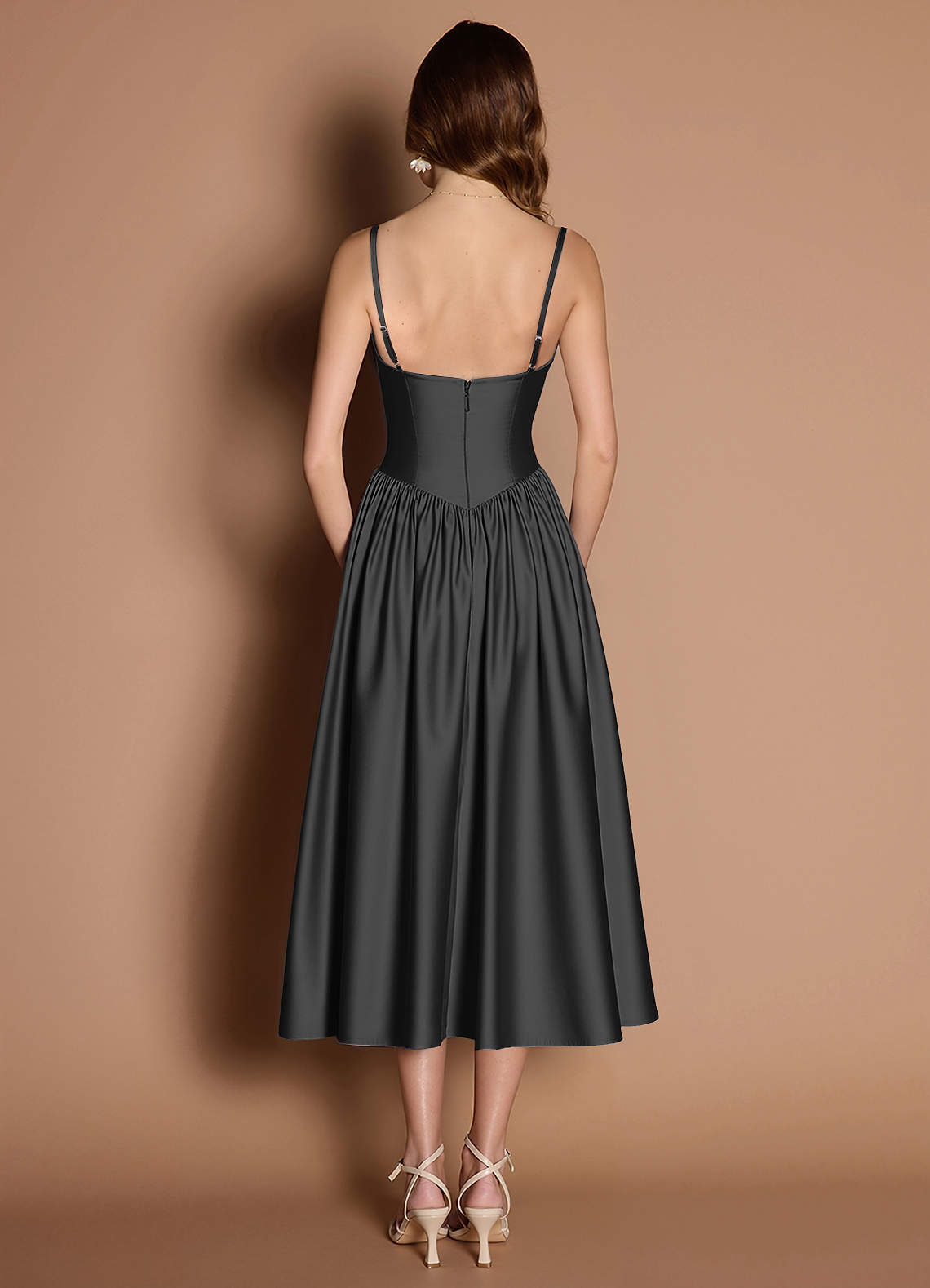 black dress with bow in back Black Maxi Dress With Back Bow