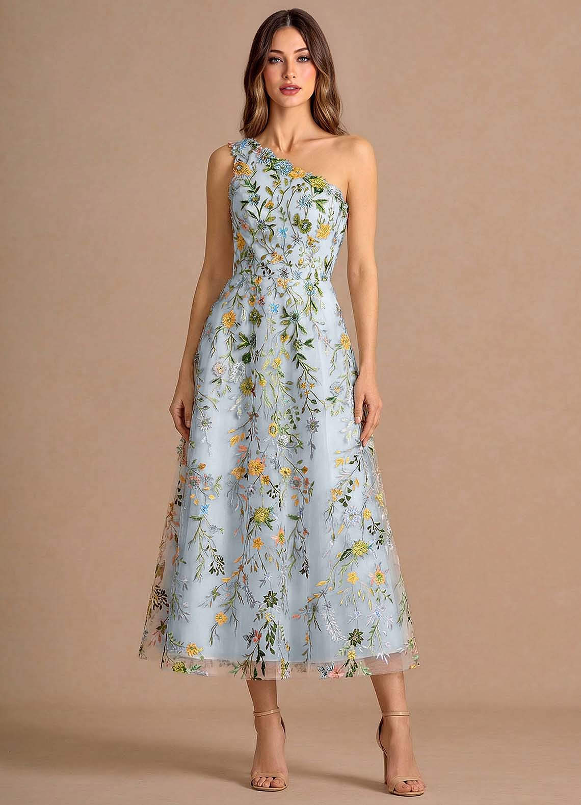 knee length dresses for ladies Sky Luna Midi Dress main image 0