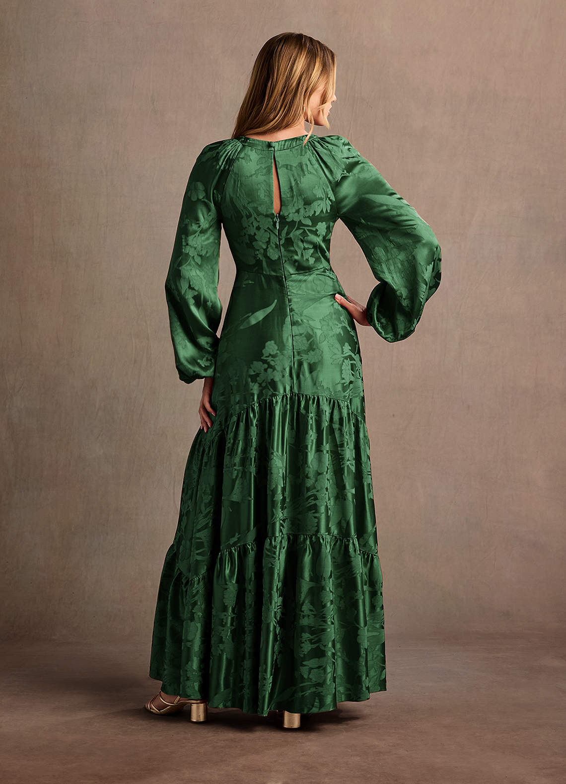 slim fit dress slacks Dark Pine Long Puff Sleeve Lace Mini Dress main image 0