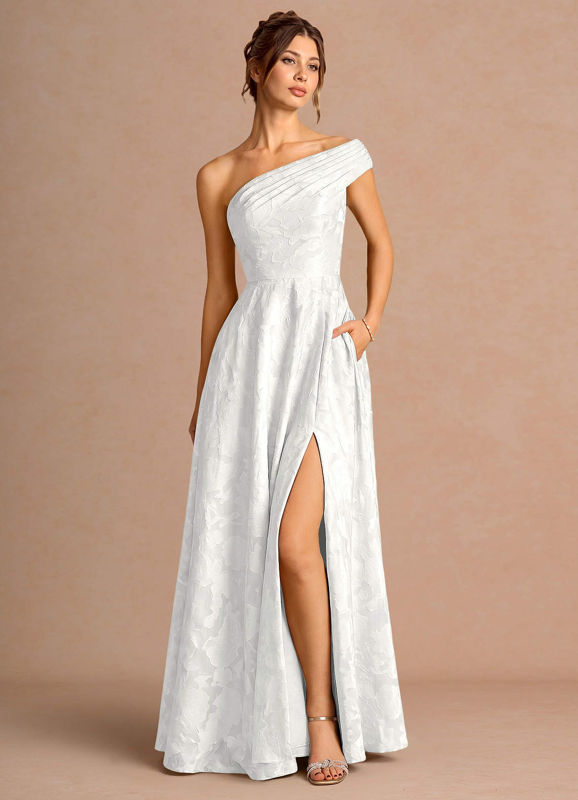 white formal maxi dress Odette Cream Long Sleeve - US 16 It features a corset Rrunsv Dress for Women Elegant