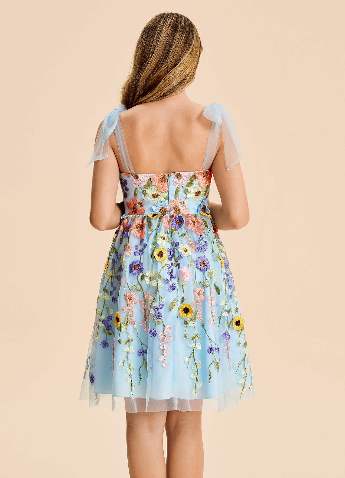 front Azazie Opal Junior Formal Dress