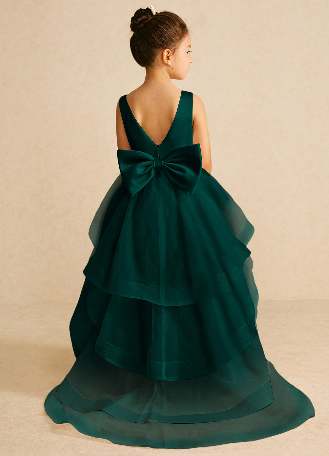 値引き中✨【andresd】Blooming Tulle Dress Azazie Doe Mist A-Line Lace Tulle Dress | Azazie