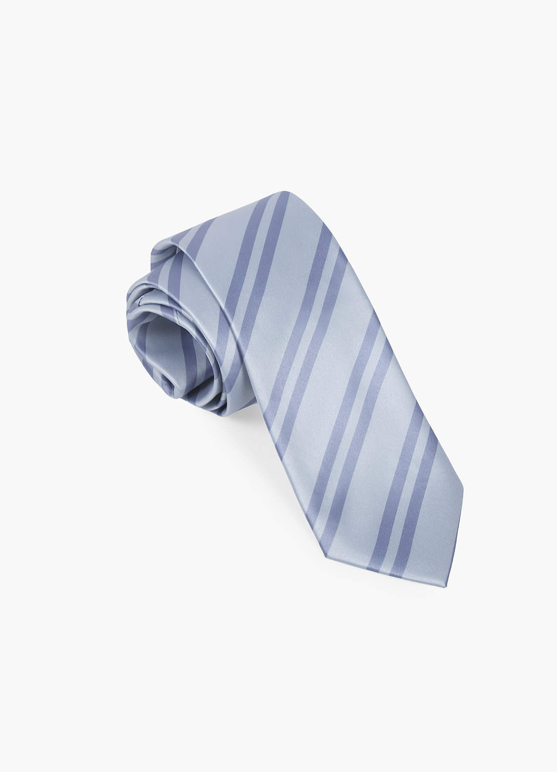 front Klassieke gestreepte matte satijnen brede stropdas