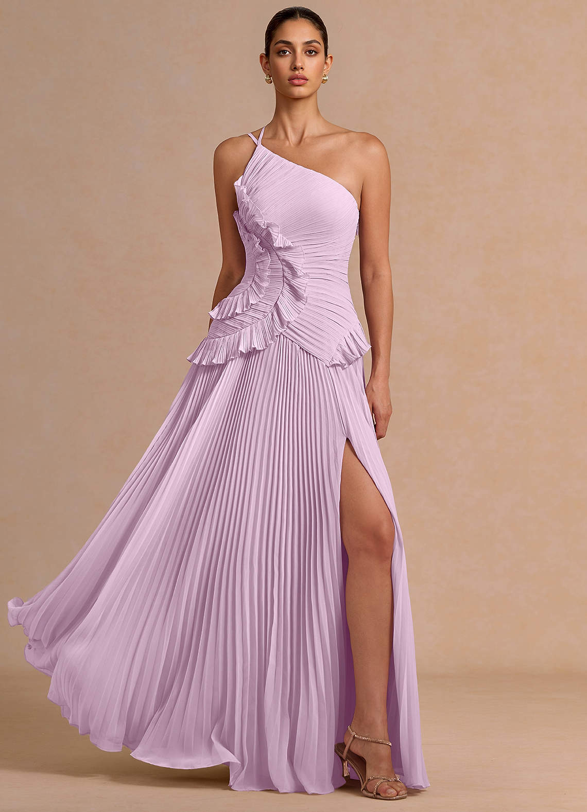 Melody Frosted Lilac Maxi Dress | Azazie
