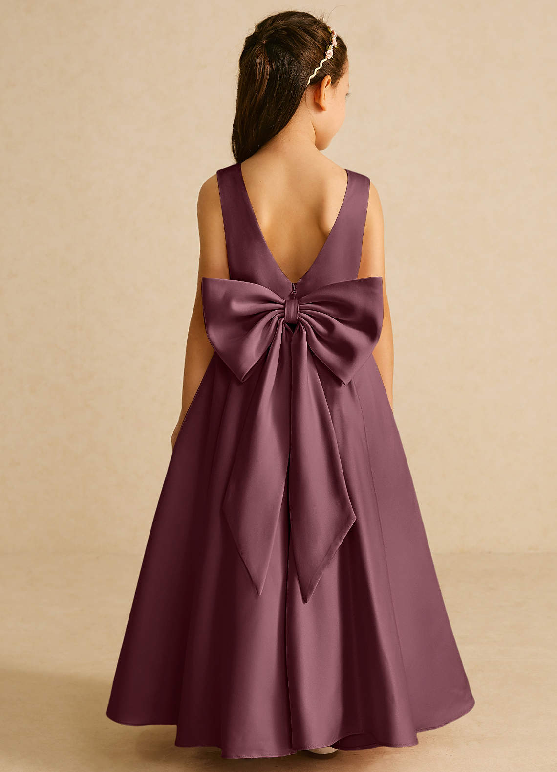 Sangria Luxury Satin Kids Bow Tie