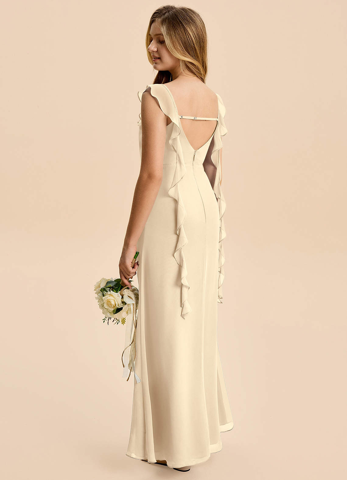 cindy bridesmaid dresses Azazie A-Line/Princess Square Neck Floor-Length Chiffon Junior Length_Gown