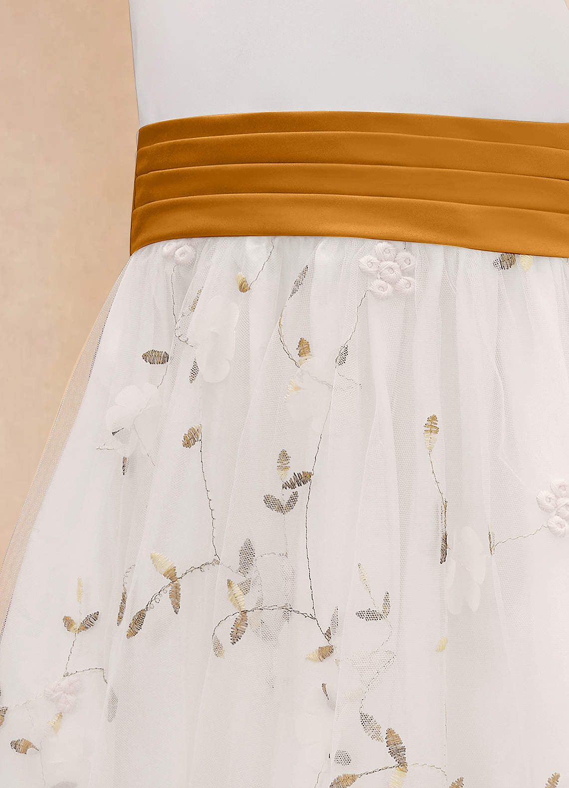 Azazie Pollie Flower Girl Klänningar Klä A-Linje i Tyll Rosett image13