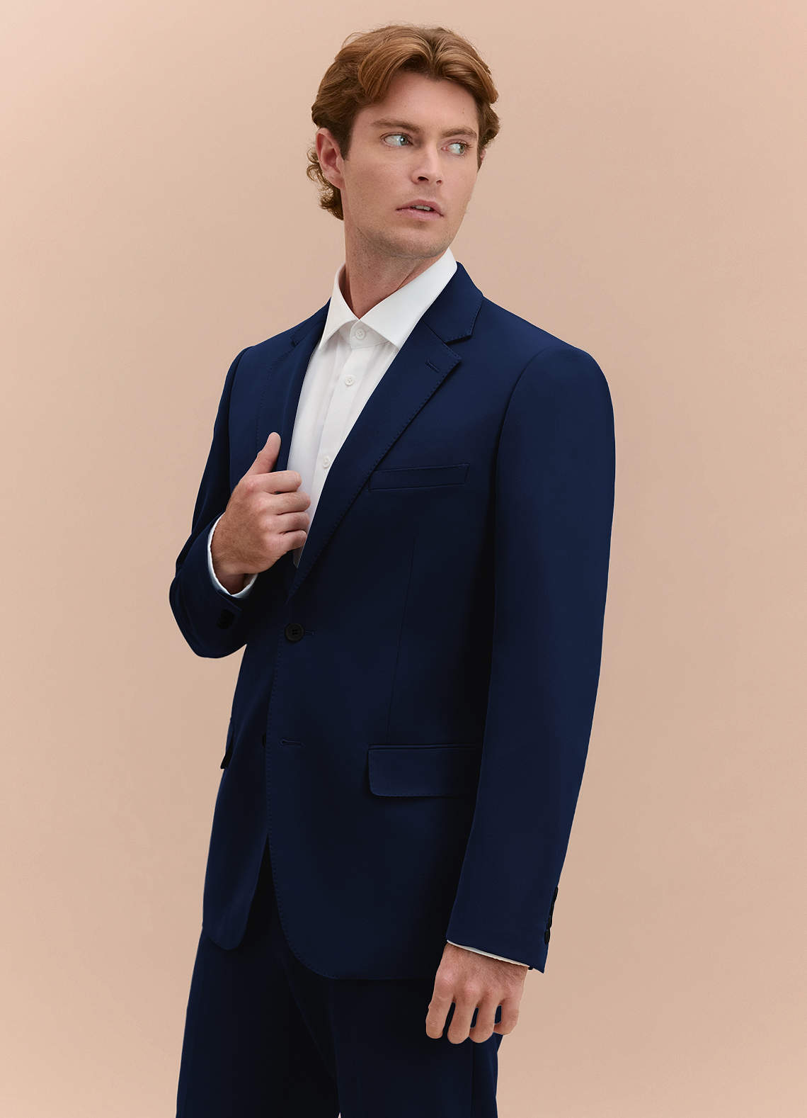 James Blue Structured Stretch Suit Jacket | Classic Regular Suit