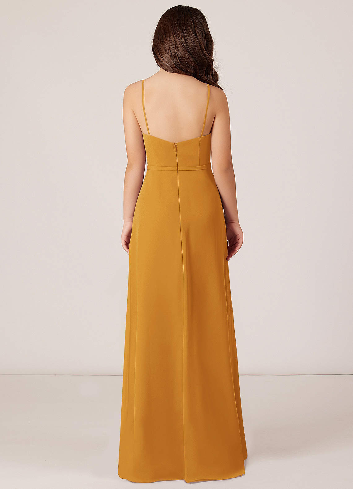 Azazie Kaylee Junior Klä av A-Line i Chiffong med bälte image1