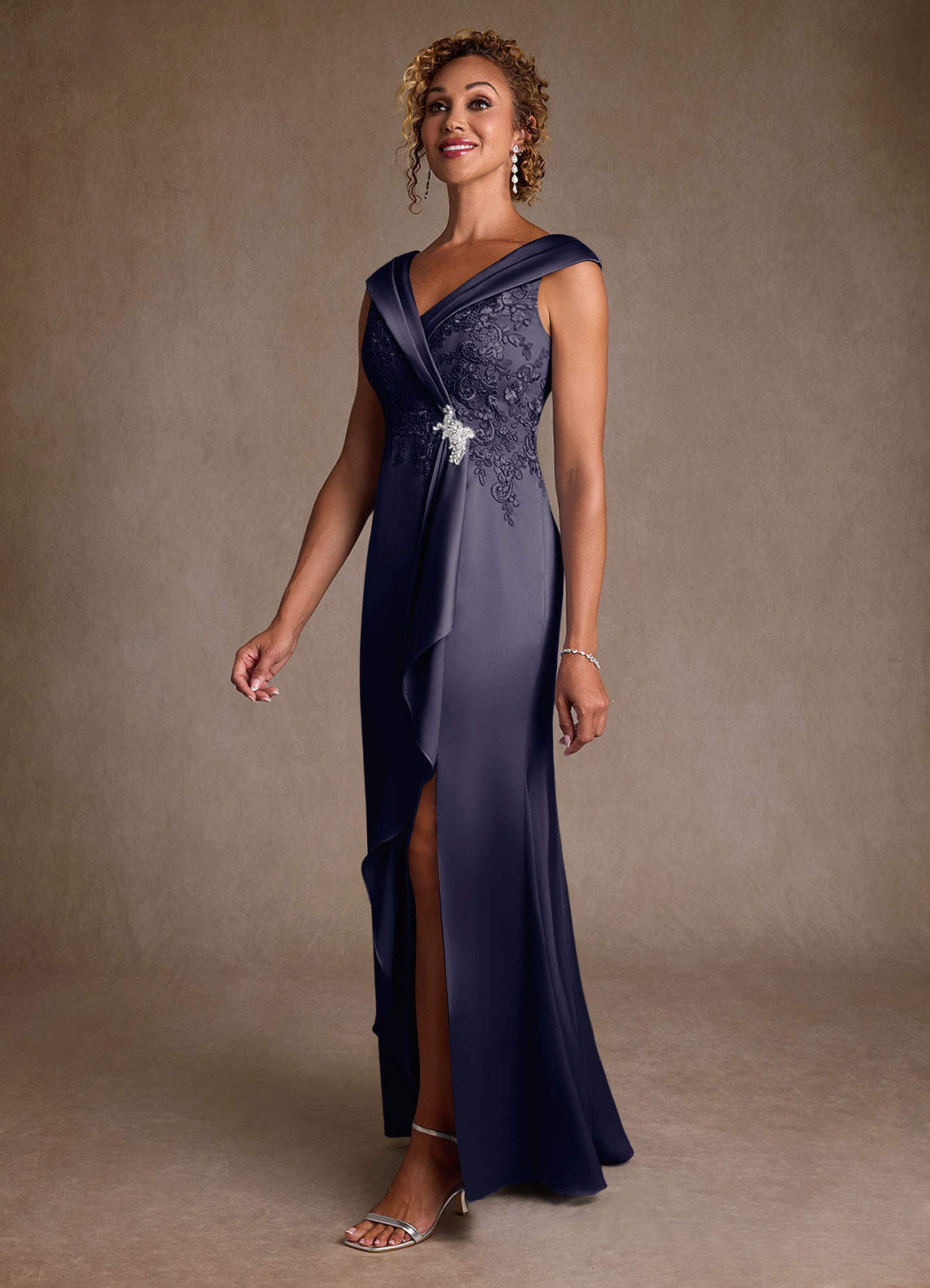 Azazie Santa Monica Kleider für die Brautmutter A-Linie Spitze Kleid Sturm image3