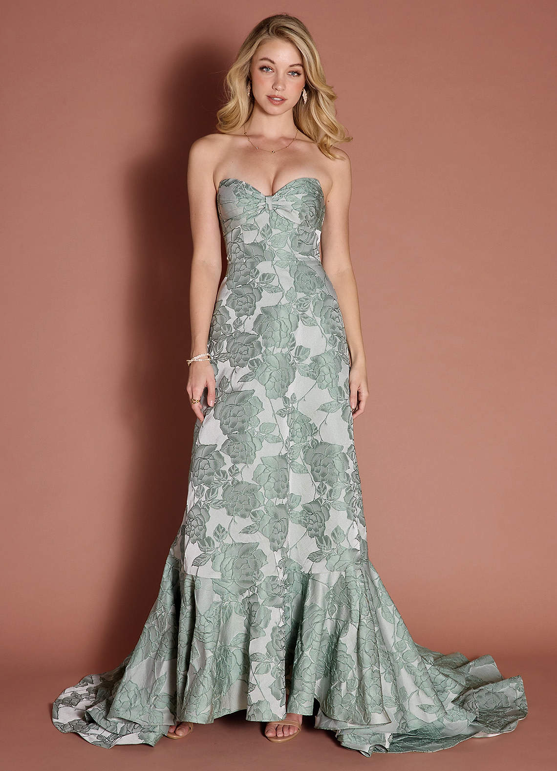 mint green bow dress Beautiful mint green thick satin A-line wedding dress with big bow P29