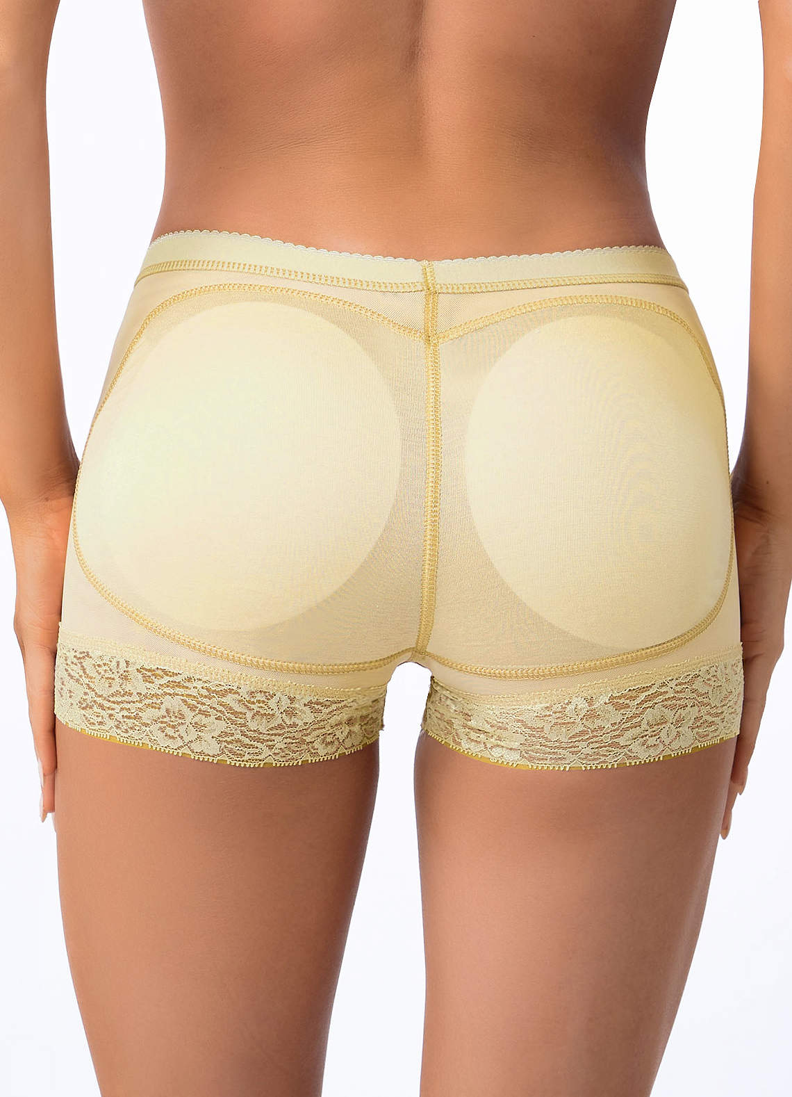 front Padded Butt Lifter Lace Boyshort Booty Shaper