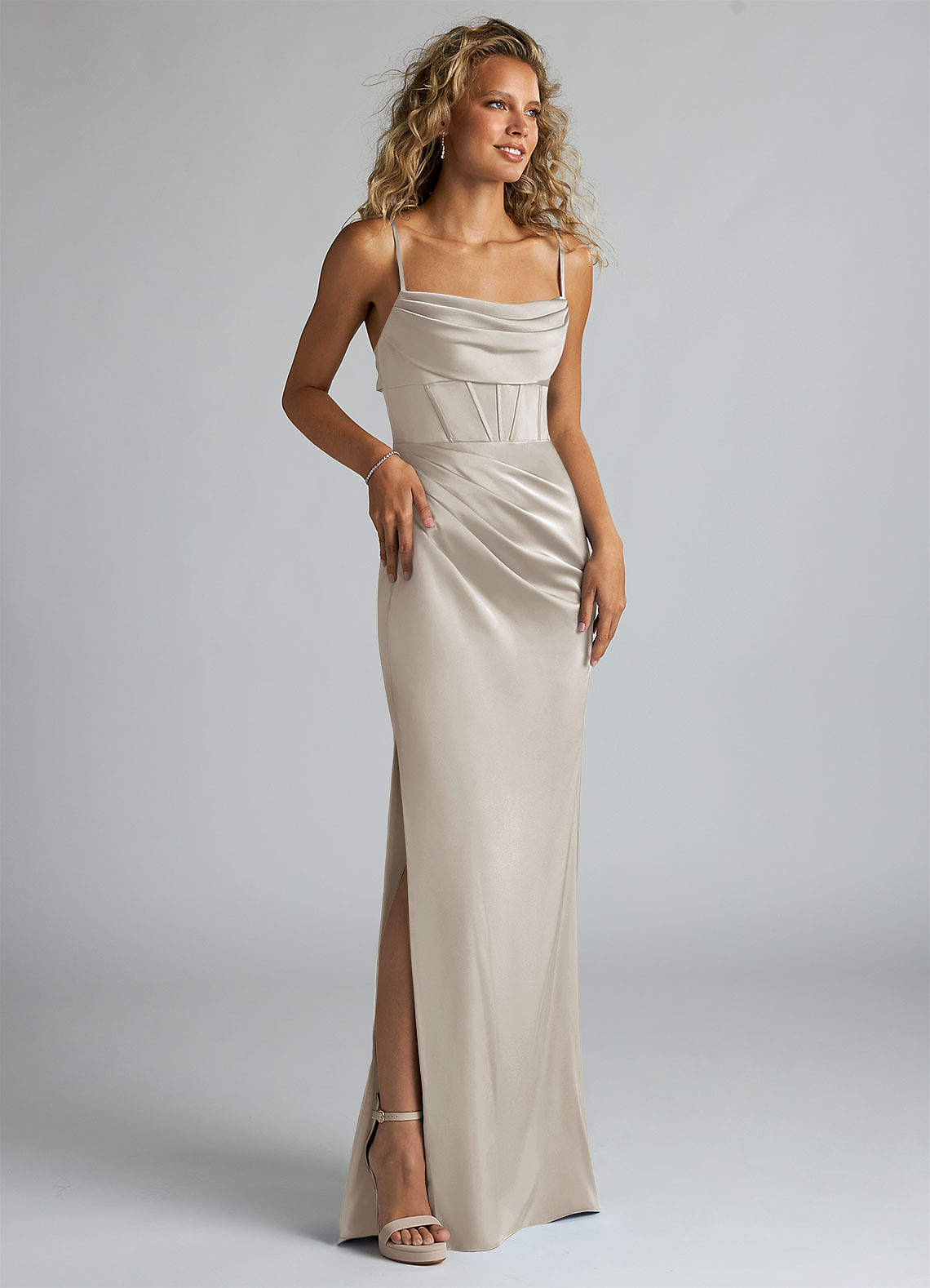 Azazie Mai Silver Bridesmaid Dresses Azazie