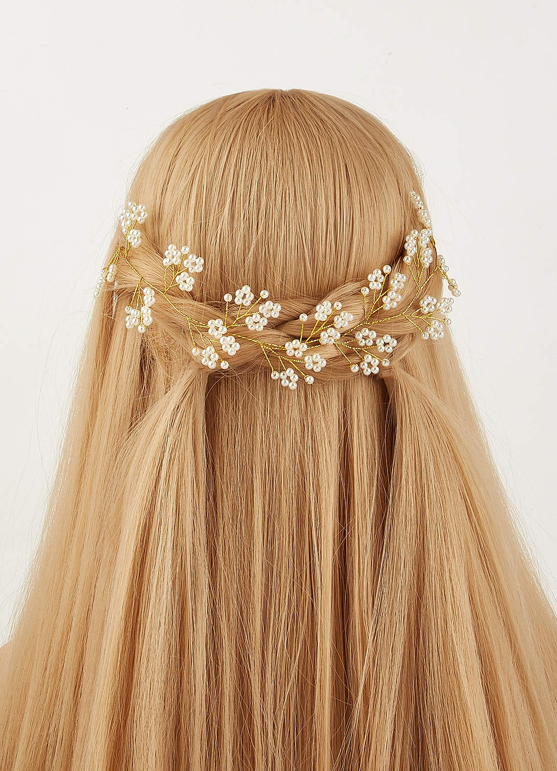 front Baby's Breath Headpiece