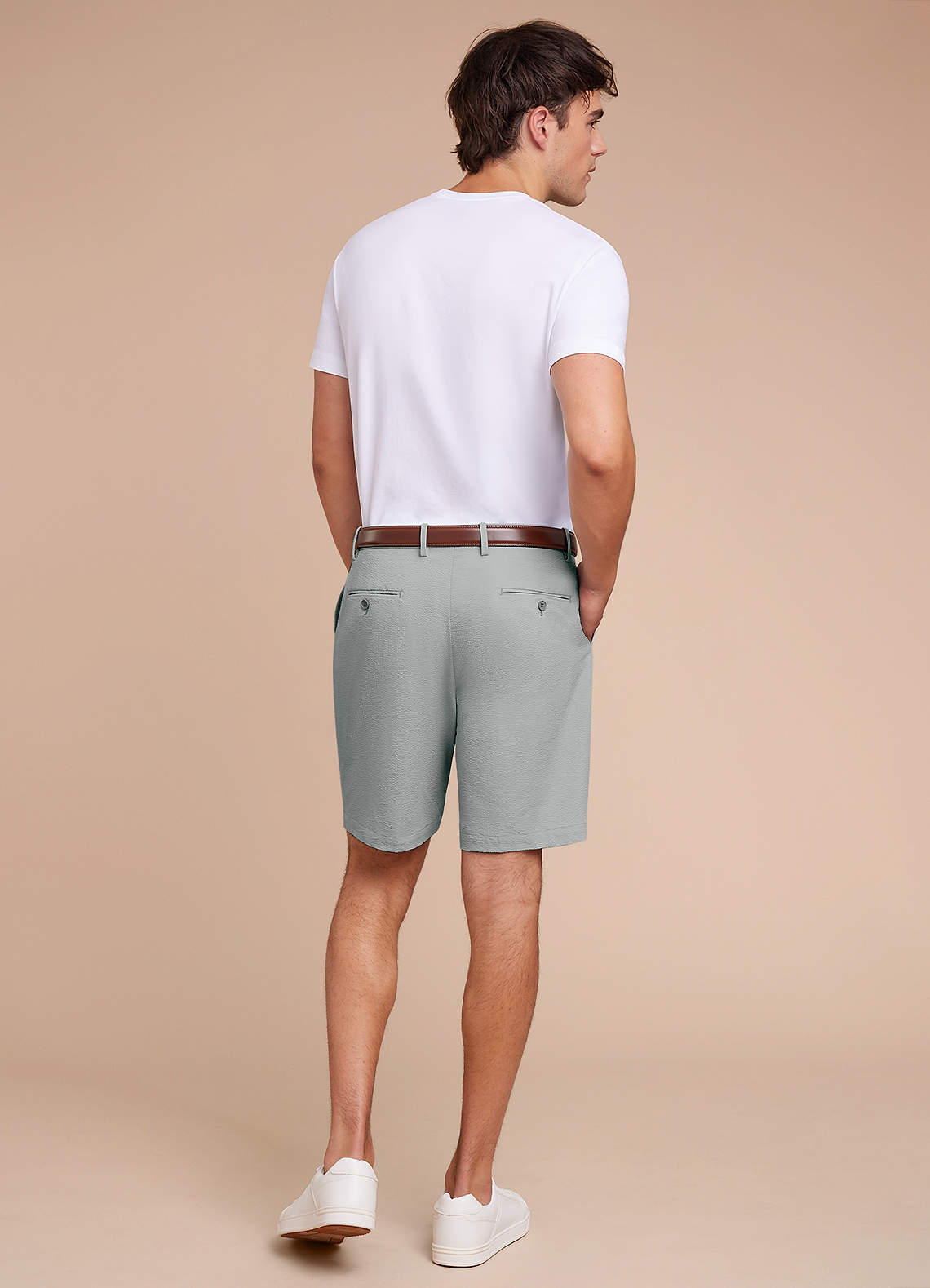 front Miles Seersucker Dress Shorts