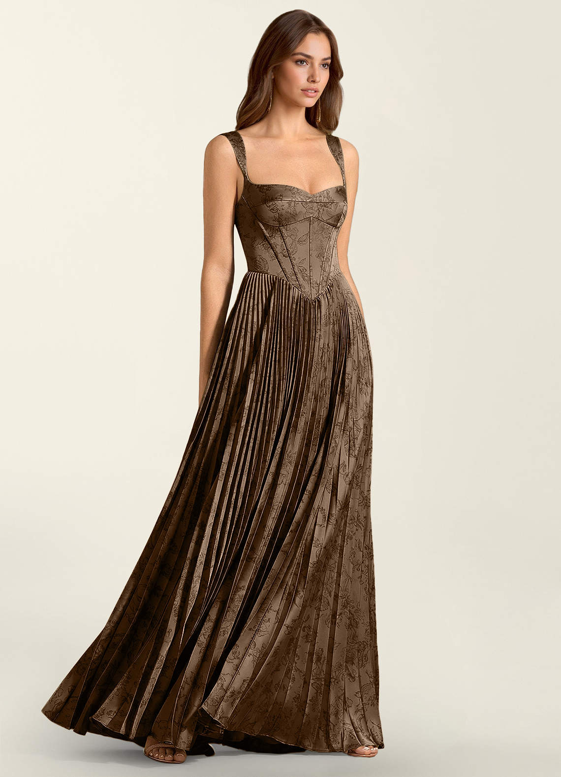 brown lace corset dress Sherri Hill Lace Corset HoCo Dress 58047