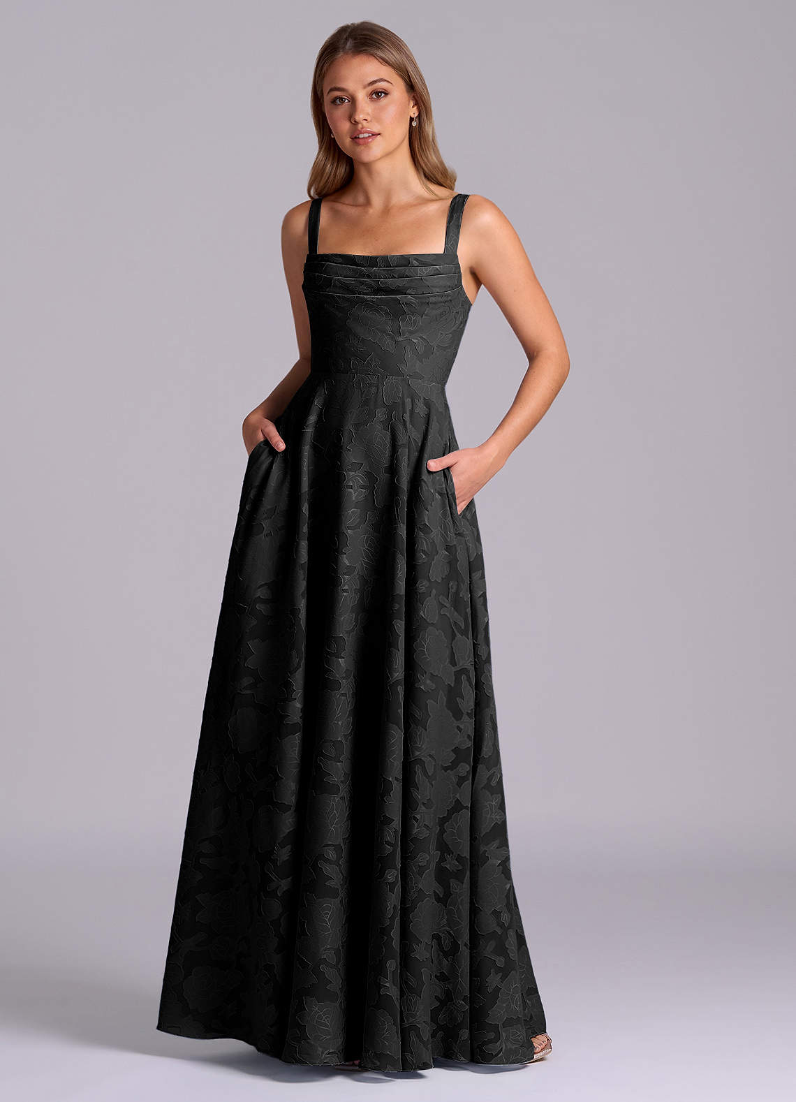 black floral bridesmaid dresses Zapaka Women One Shoulder Dress with Slit Sheath Long Wedding Guest Dress, Black Flower / US16 featuring a glamorous V UNITHORSE Plus Size Women Square