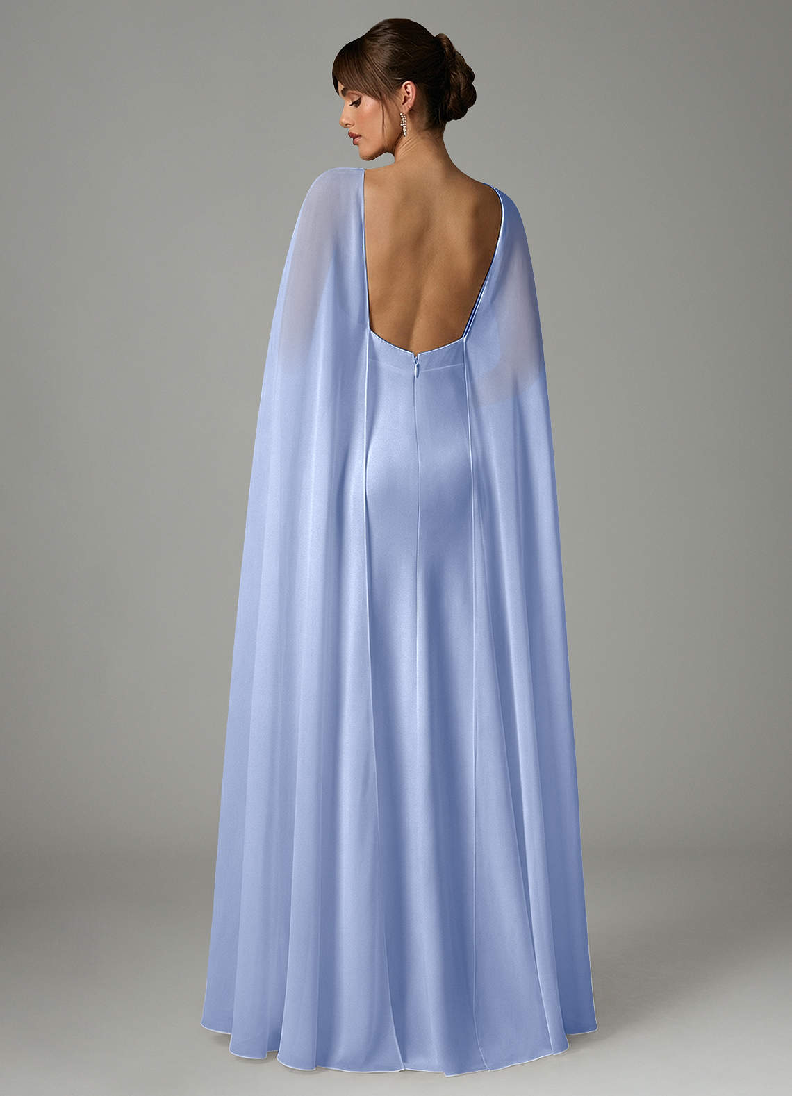 Azazie Stefania Jurken voor bruidsmeisjes Jurk van Stretch Satijn met A-Lijn Ijs image3
