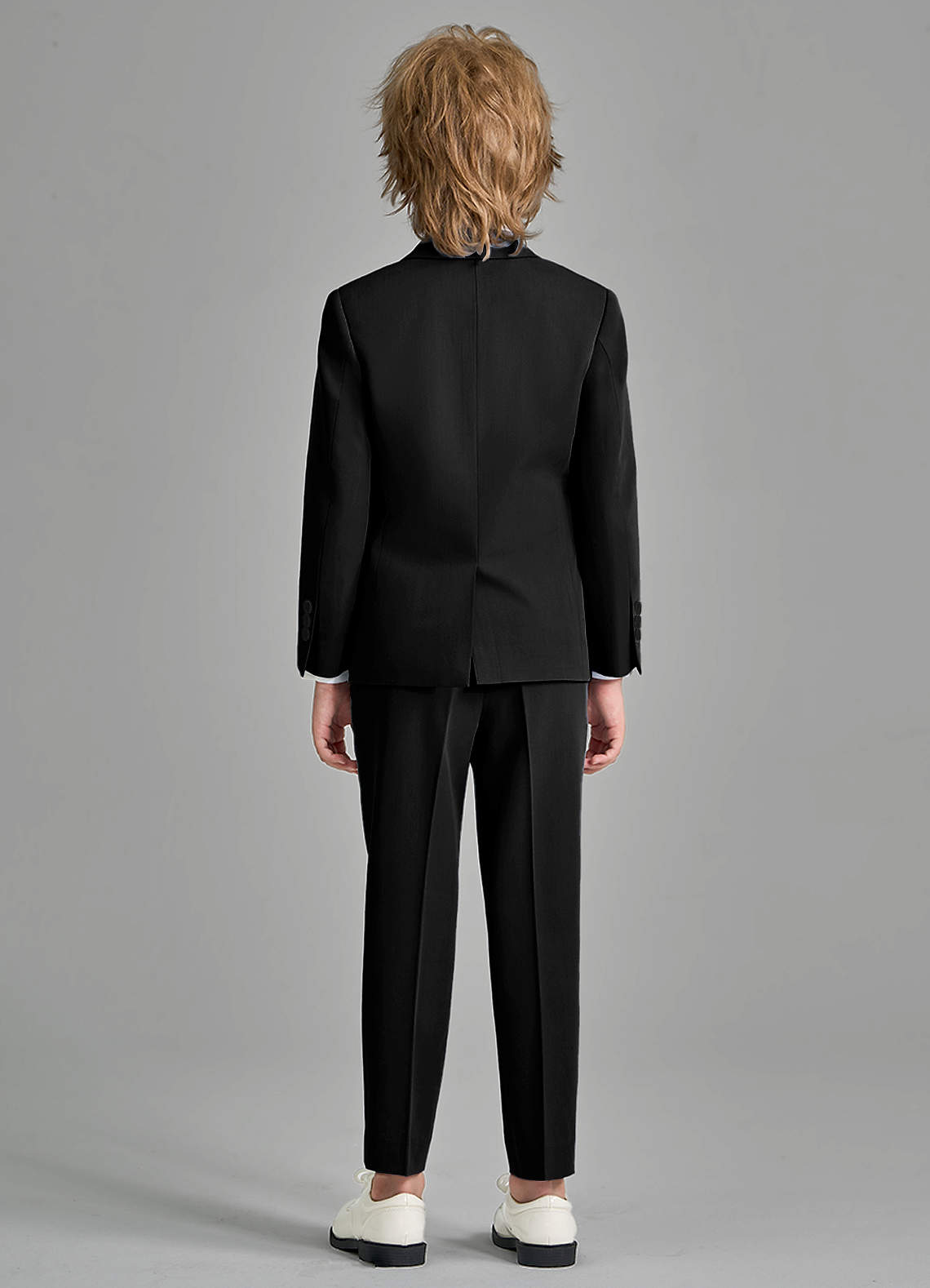 front Oliver Boys Black 2-Piece Suit