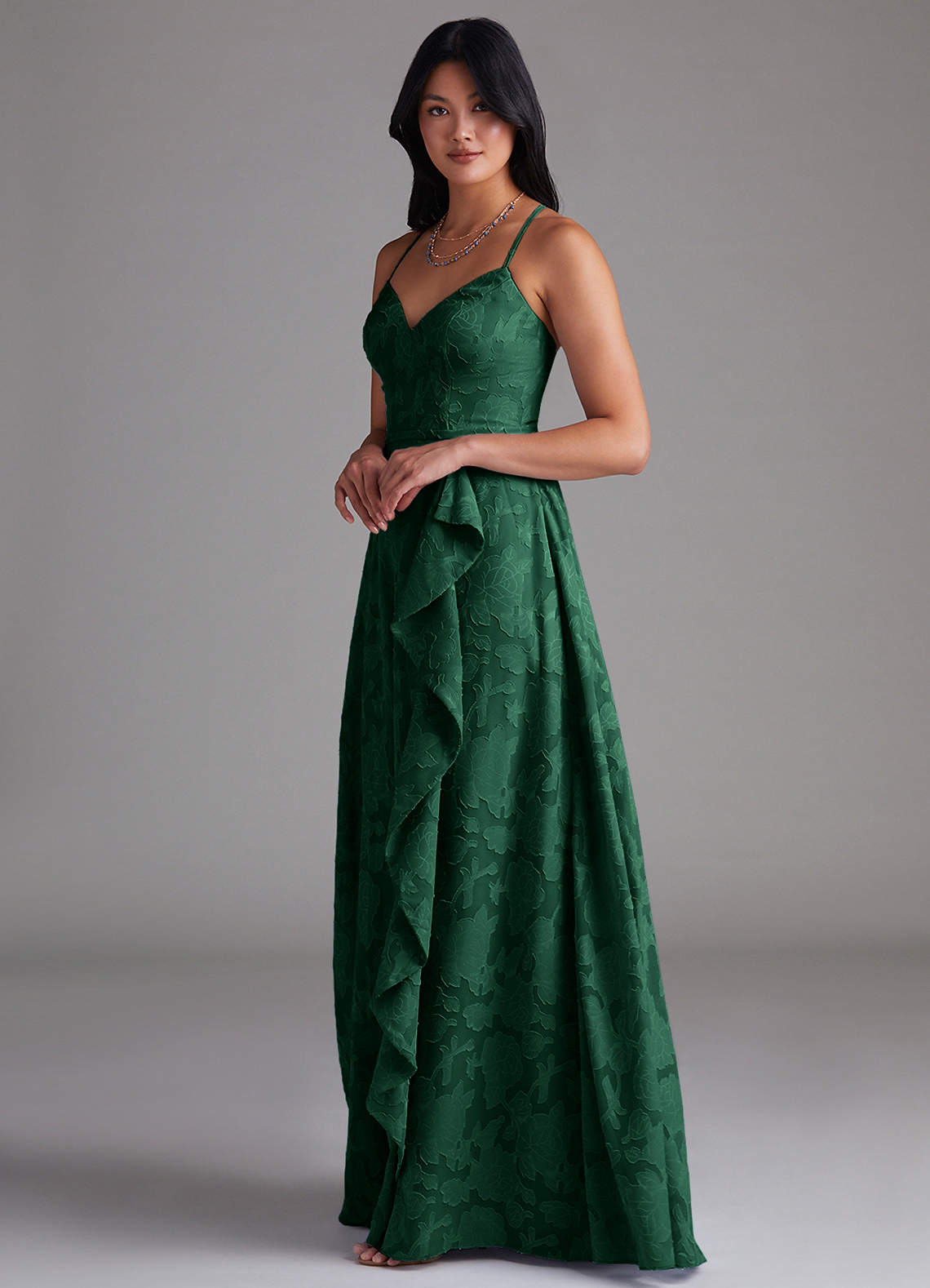 white christmas dresses Simple Dark Green Velvet Mismatched Long Custom Bridesmaid Dresses , BN1186