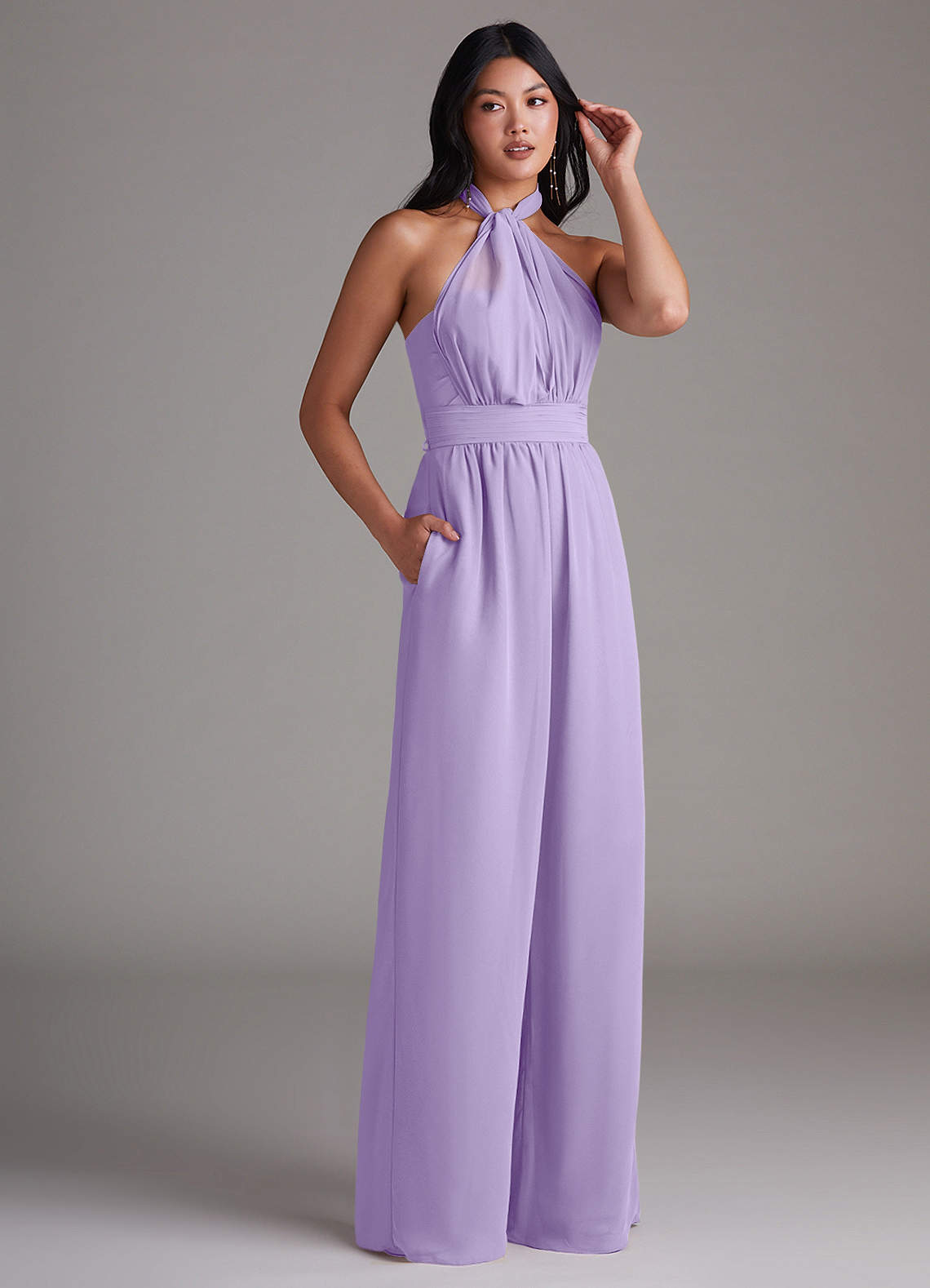 Azazie Lamara Lilac Chiffon Bridesmaid Dresses | Azazie