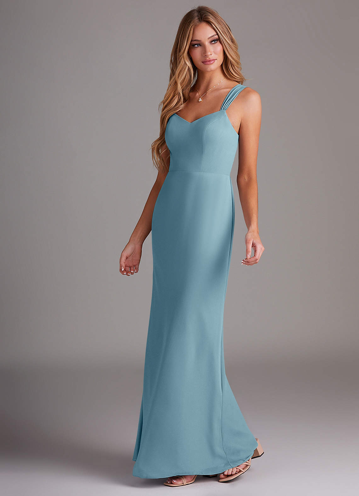 blue and gray bridesmaid dresses Grey Bridesmaid Dresses,Long Bridesmaid Dress,Lace Chiffon Bridesmaid Dress,BD00247, US2 / Royal Blue