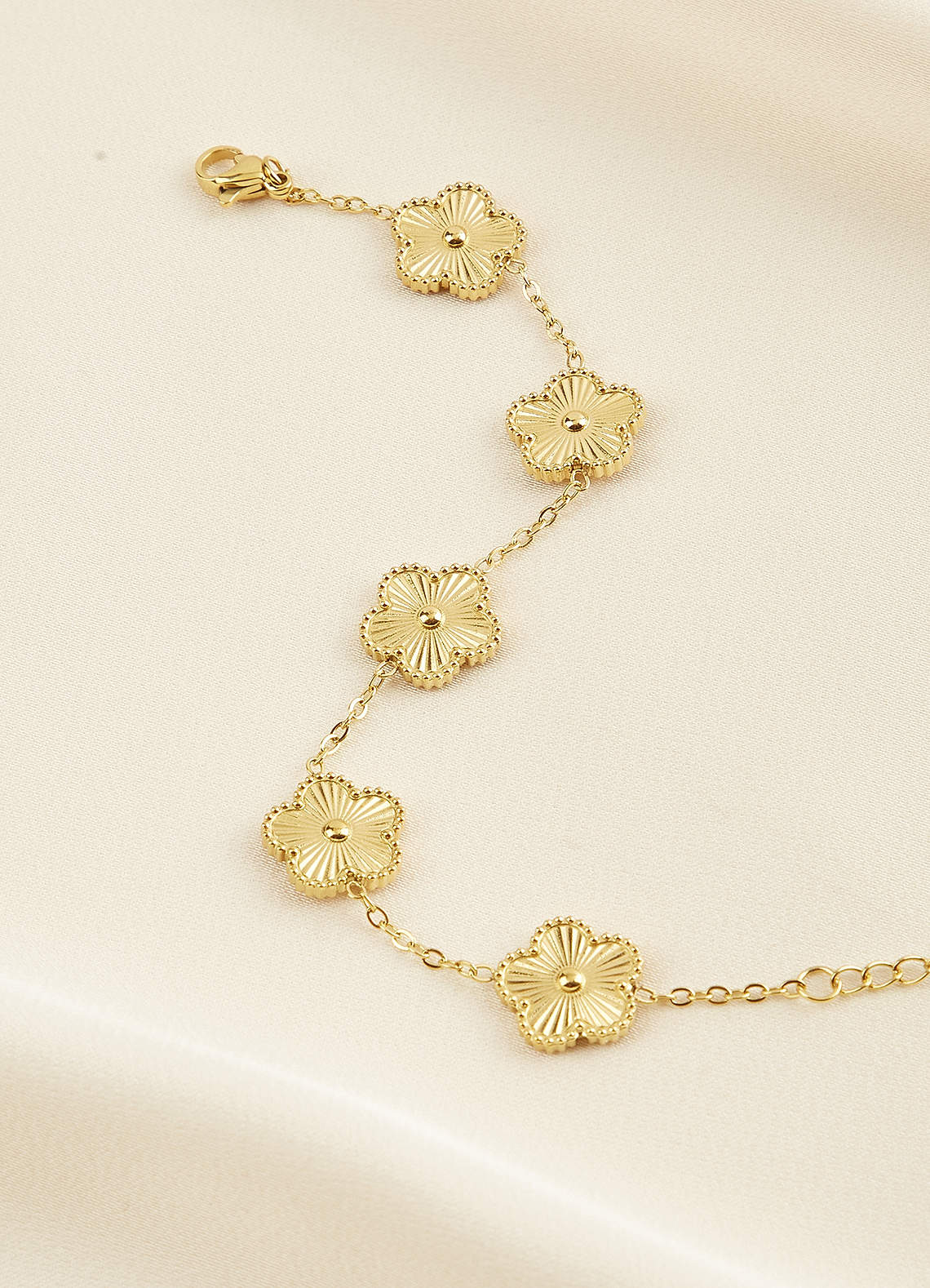 front Flower Charm Bracelet