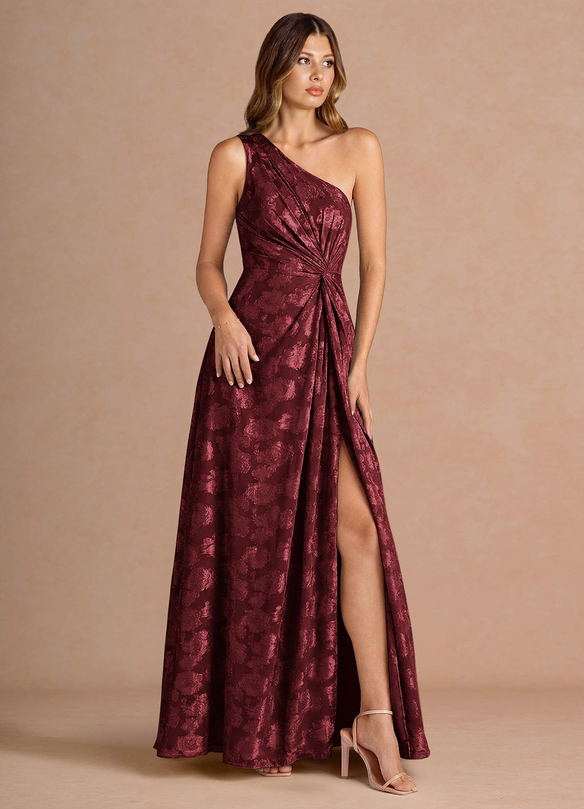 Azazie Ilythia Wine Maxi Dress