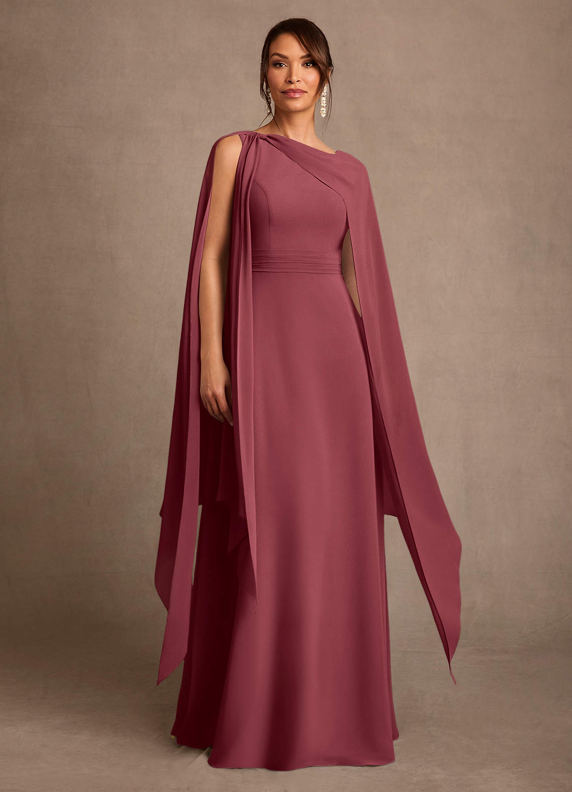 Azazie Liddie Merlot A-Line Pleated Chiffon Dress | Azazie Azazie Liddie Merlot A-Line Pleated Chiffon Dress | Azazie