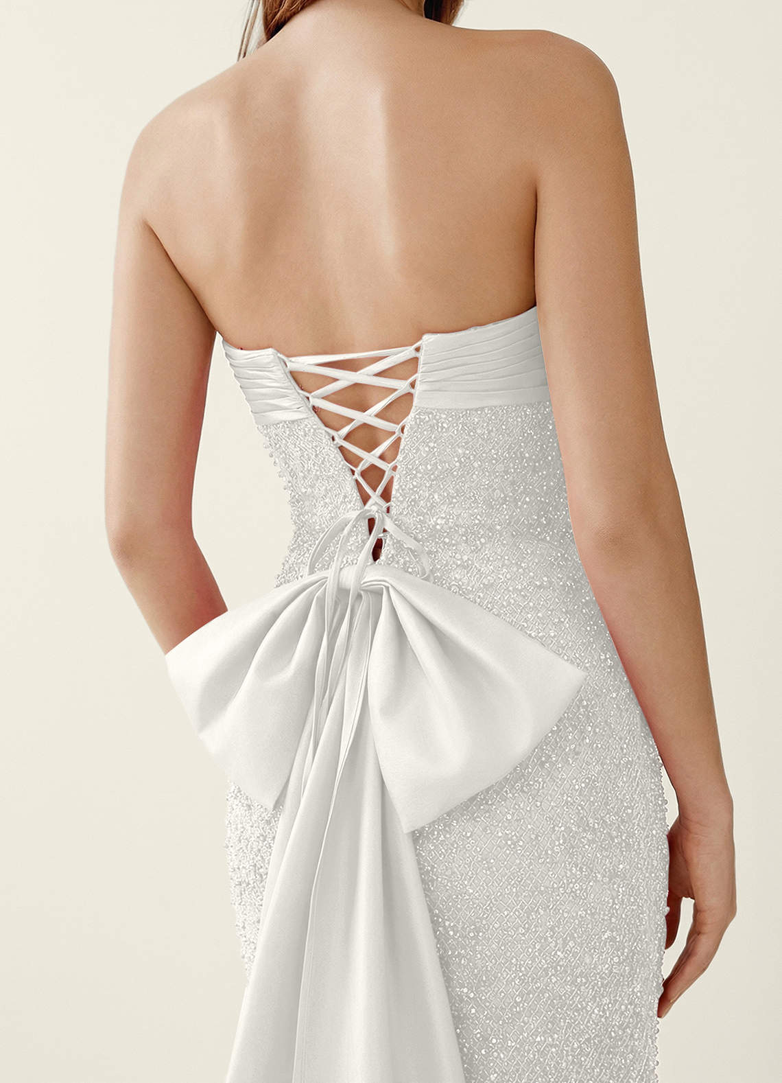 white dress corset back Charade Long Sleeve Corset Back Dress White