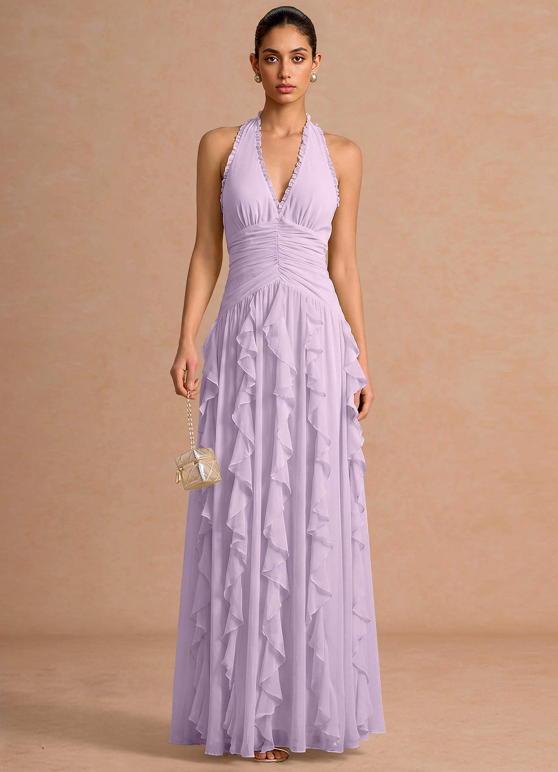 lilac formal maxi dress Flossie Lilac Maxi Sleeveless Dress - US 4