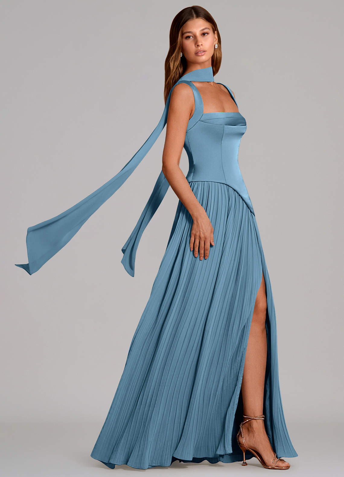 steel blue long bridesmaid dresses Suzette Tall 6-Drawer Dresser