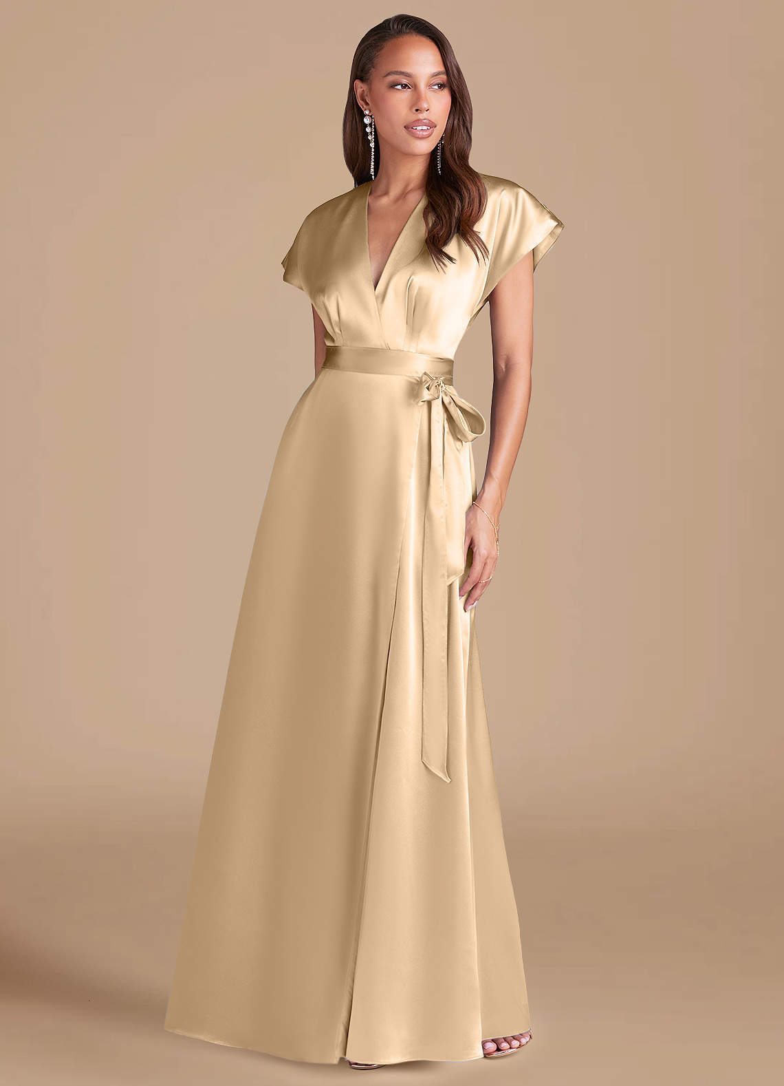 chinese dress ladies silk wrap midi dress main image 0
