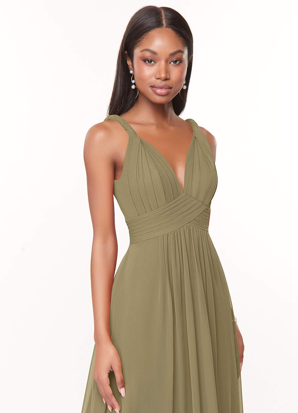 green plunge dress Princess Polly Women's Frederica Plunge Neck Maxi Dress - Green