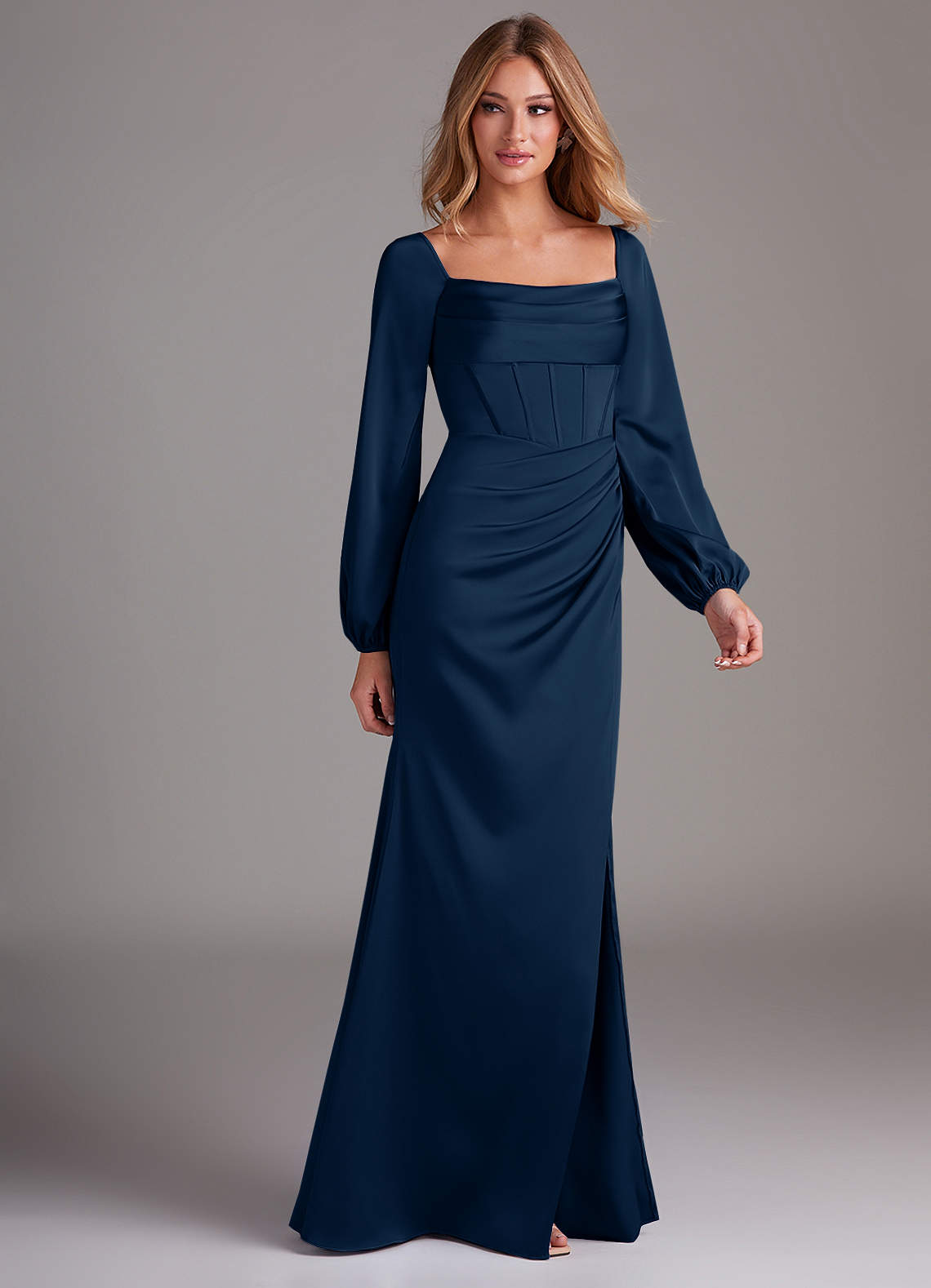 azazie maxi dress Aurelia Navy Maxi Dress