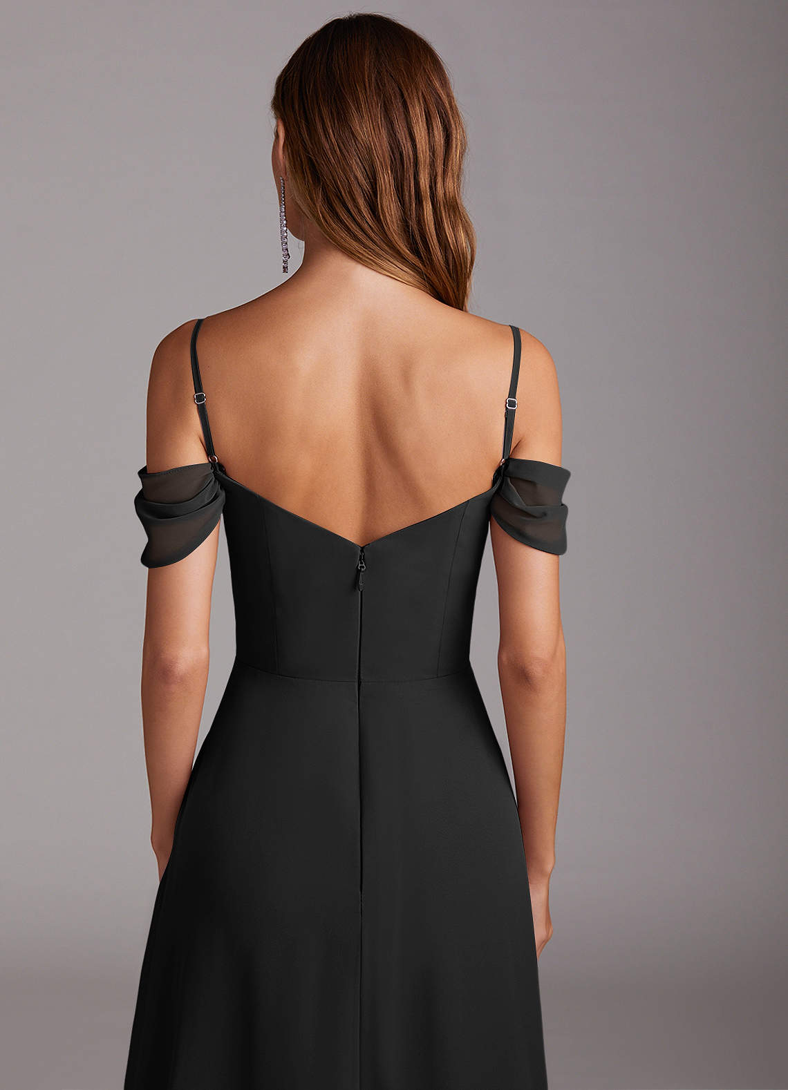 floral applique bridesmaid dress Berylove Women A Line Little Black Dress Boat Neck Graduation Dress with Bow, Black / US16W main image 0