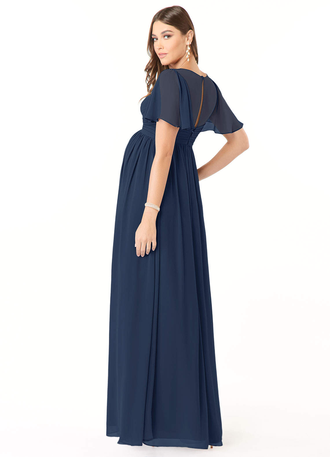 Azazie Verna Dark Navy Maternity Bridesmaid Dresses | Azazie