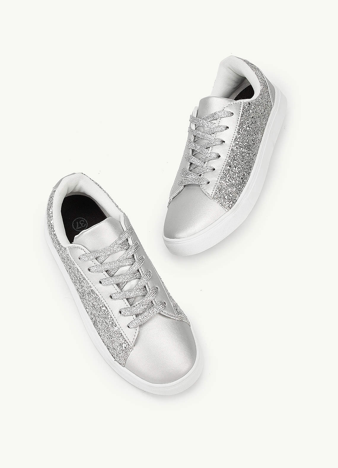 front Glitter Tennis Sneakers